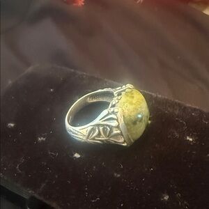 Irish Clover Green Jade Ring